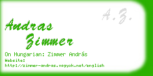 andras zimmer business card